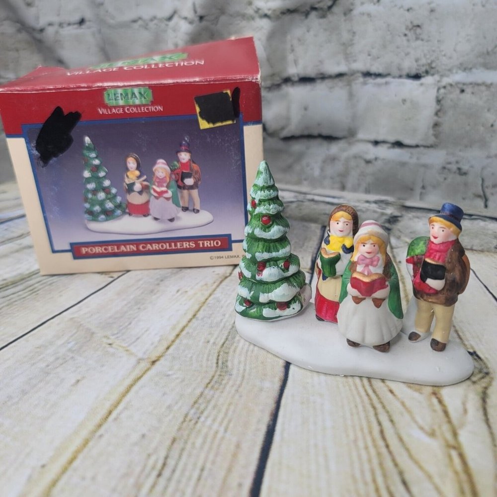 Lemax Christmas Village Collection Porcelain Carolers Trio 43113  w Box '94